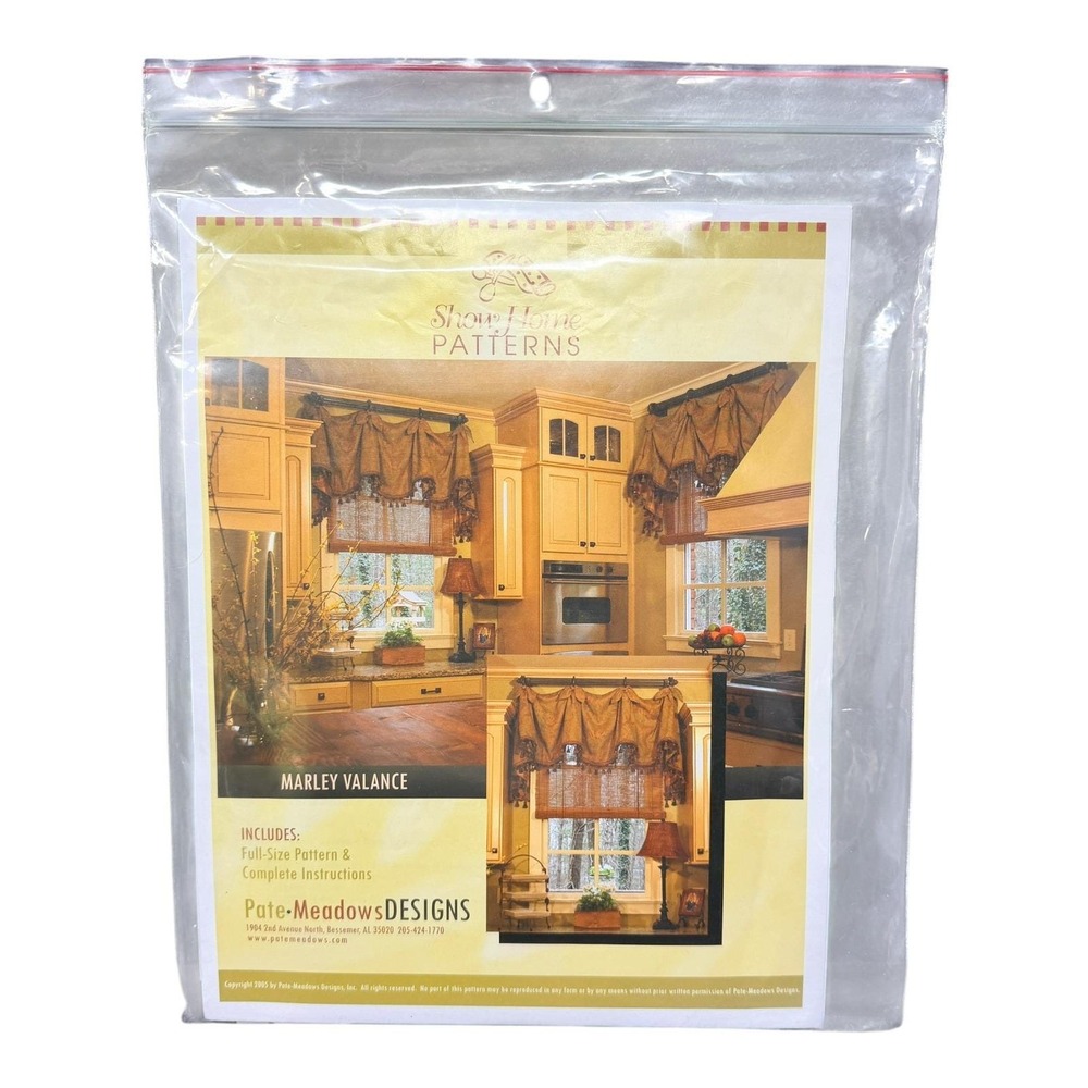 Vintage M'Fay Queen Ann Valance Pattern 9107 Uncut Window Treatments 1990s